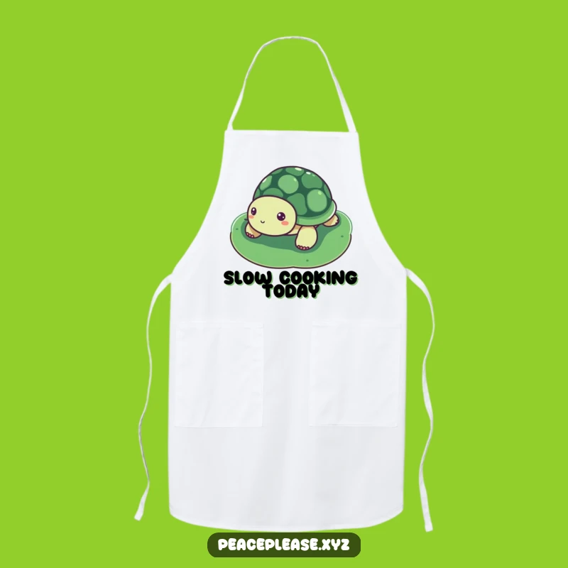 Funny Turtle Apron: Slow Cooker Master, Hilarious Kitchen Gift