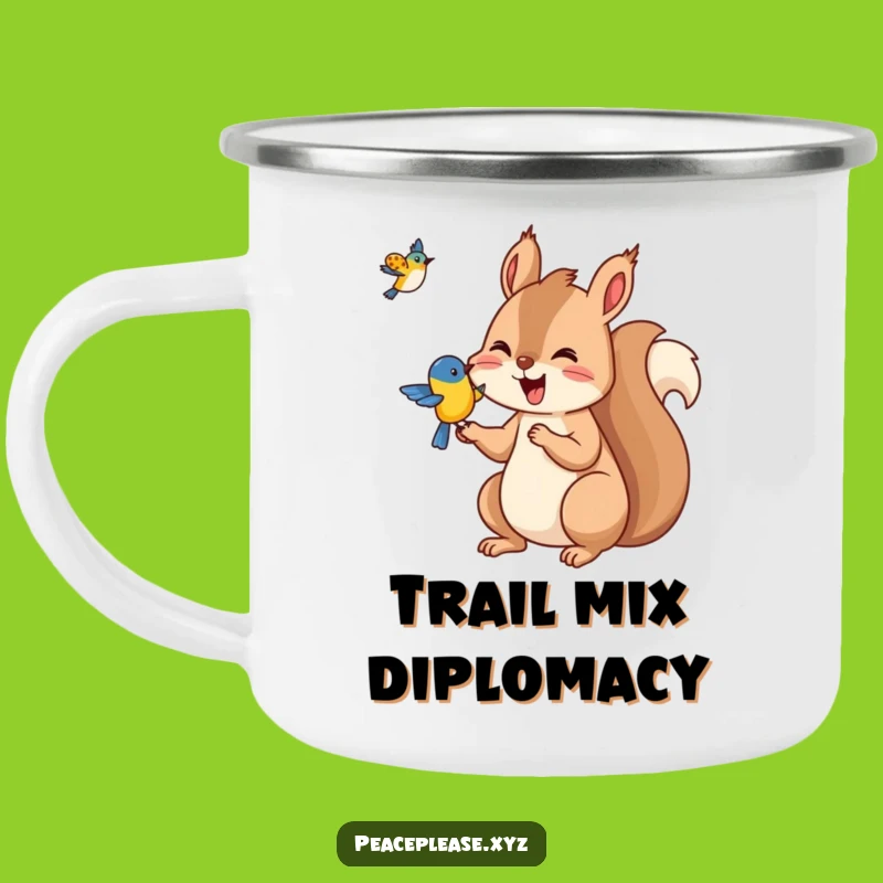 Funny Squirrel & Bird Camping Mug: Hilarious Outdoor Drinkware Gift!