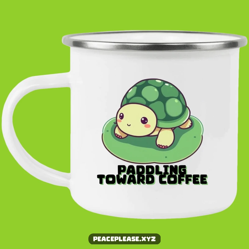 Funny Turtle Camping Mug: Lakeside Chill, Hilarious Outdoor Gift