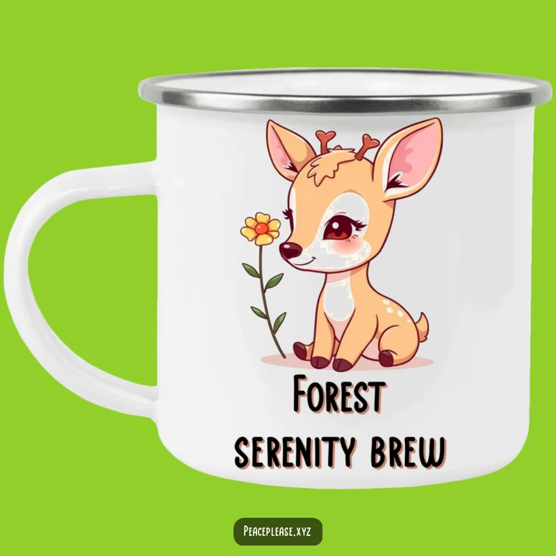 Gentle Deer Flower Camping Mug - Durable Nature Cup, Great Thoughtful Outdoor Gift