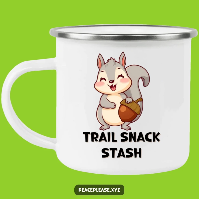 Happy Squirrel Acorn Camping Mug - Durable Nutty Cup, Great Funny Outdoor Gift