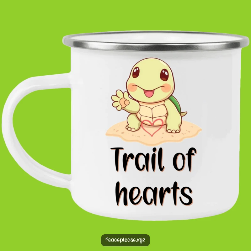 Durable Funny Turtle Heart Camping Mug: Sip Love Outdoors