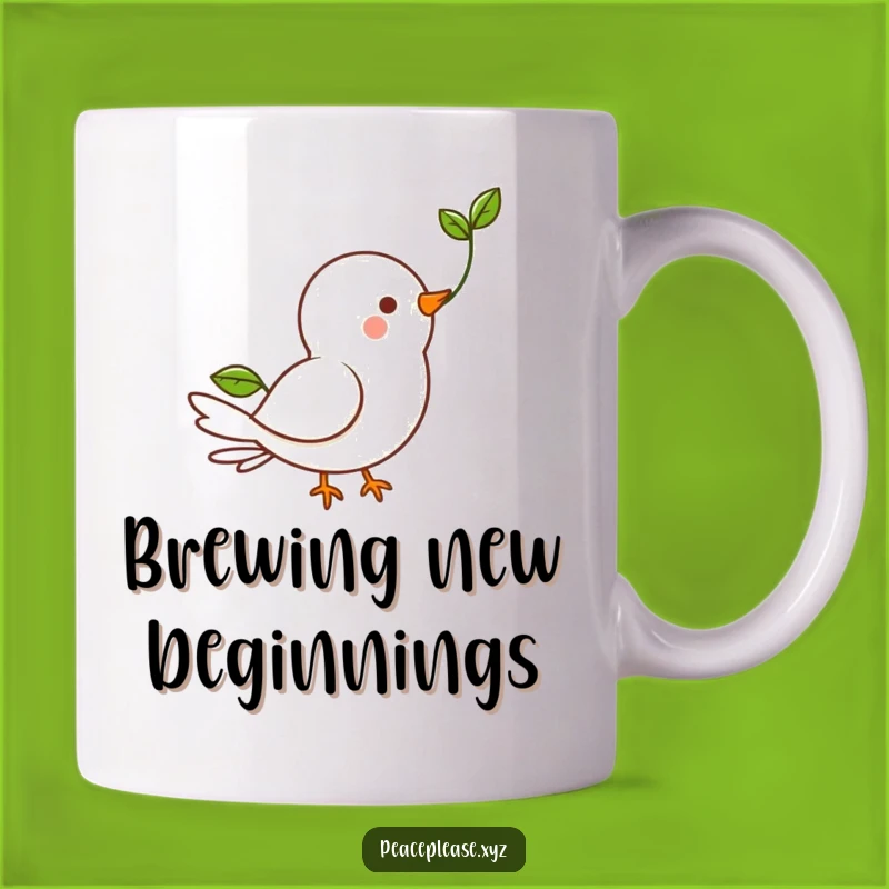 Funny Dove Sprout Mug: Sip Hope with this Adorable Symbol of New Beginnings