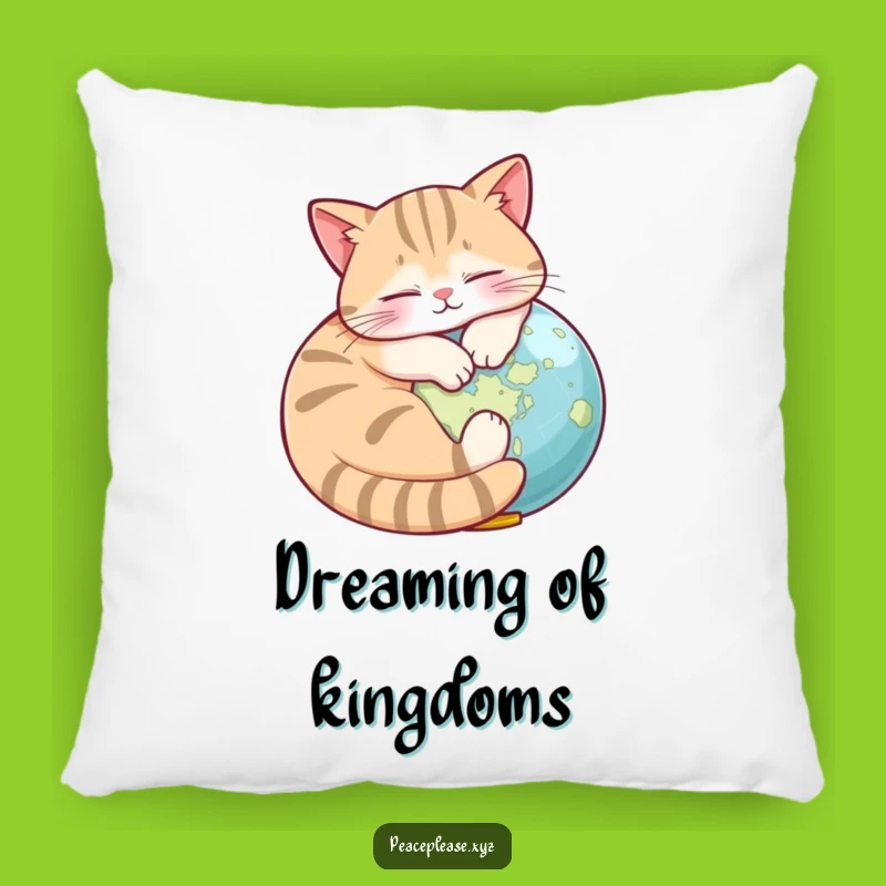 Funny Cat Globe Pillow: Cozy Nap Companion, Hilarious Home Decor