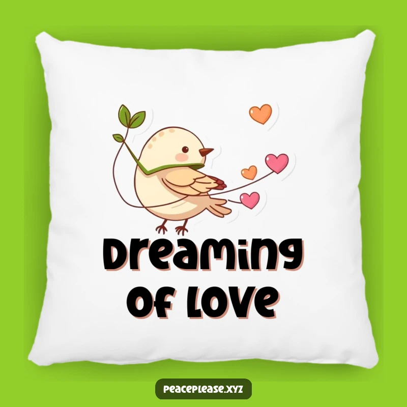 Funny Bird Heart Flight Pillow: Cozy Tiny Hero Cushion for Sweet Dreams
