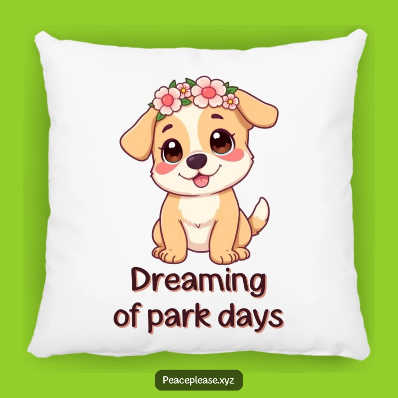 Funny Dog Pillow: Floral Comfort, Hilarious Pet Accent