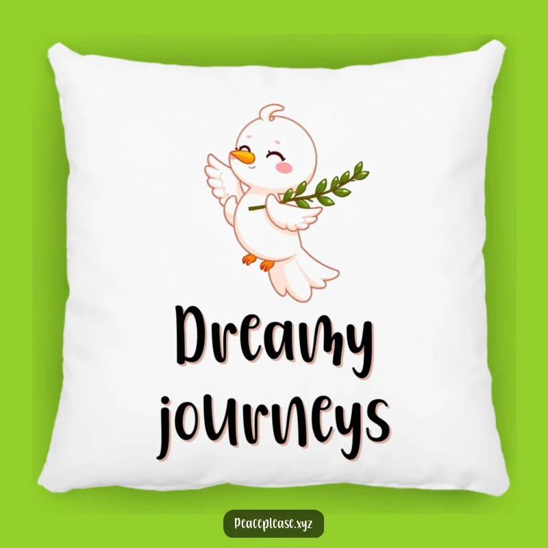 Funny Smiling Dove Pillow: Cozy Peace Comfort Gift