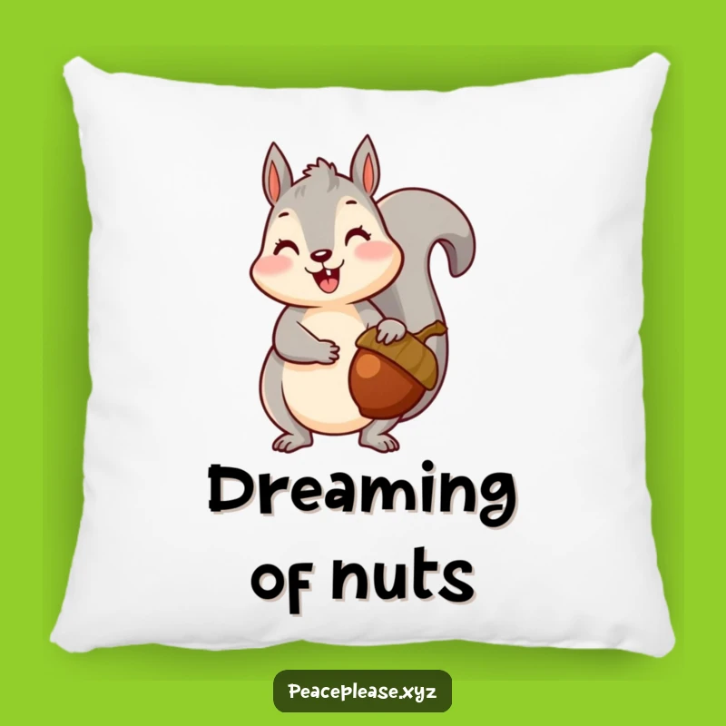 Happy Squirrel Acorn Pillow - Soft Nutty Cushion, Ideal Funny Gift Accent