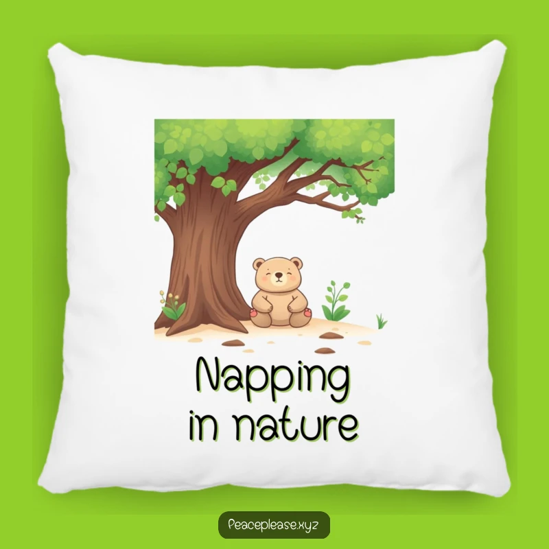 Funny Bear Pillow: Cozy Meditation Comfort, Hilarious Peaceful Accent