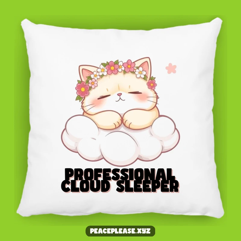 Funny Cat Cloud Nap Pillow: Cozy Snoozing Feline Cushion for Sweet Dreams