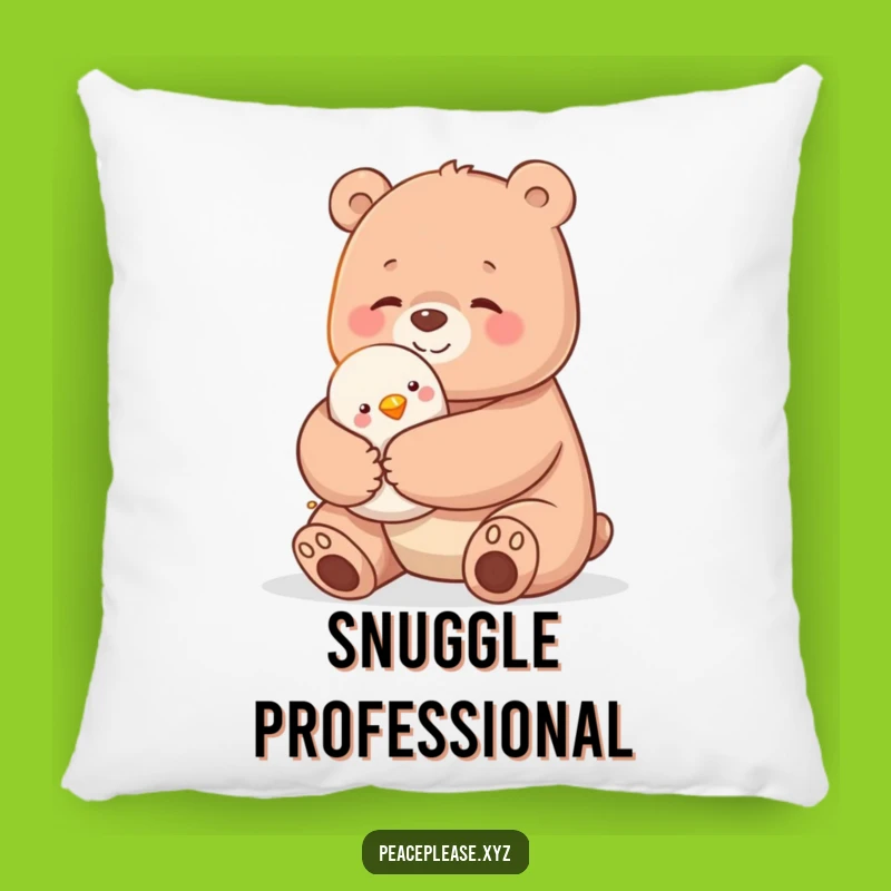 Funny Bear Hug Pillow: Cozy Comfort with Adorable Animal Friendship, Perfect Gift