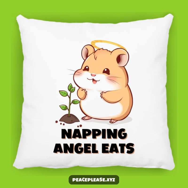 Soft Funny Hamster Halo Pillow: Cute Comfort for a Serene Home
