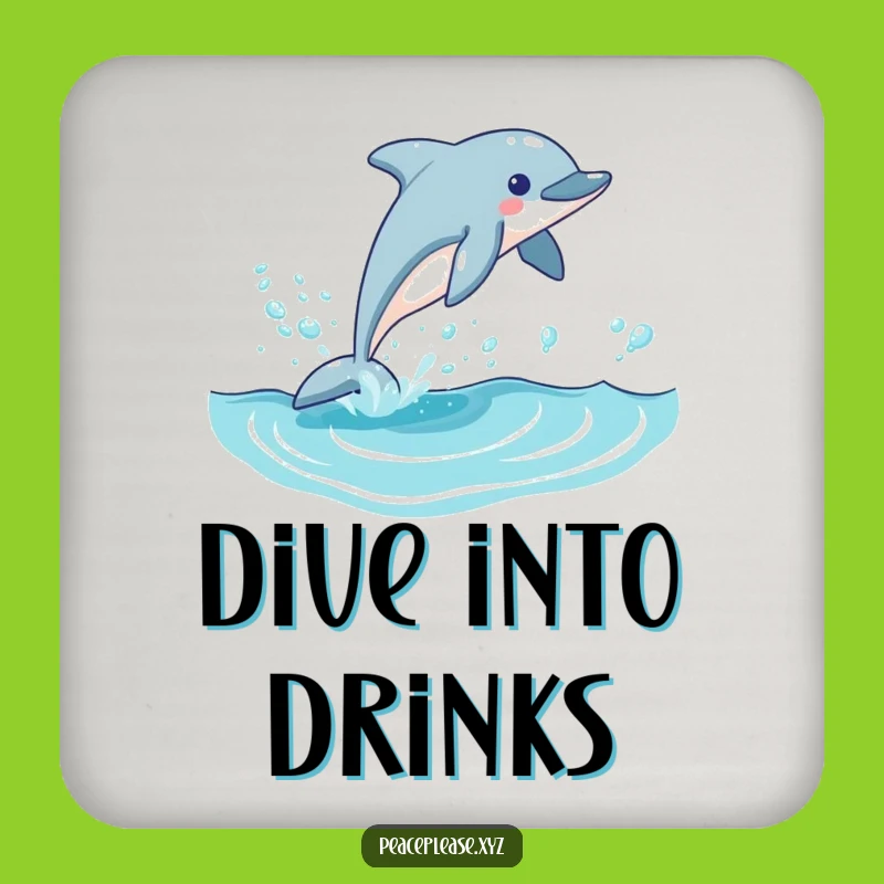 Funny Dolphin Wave Leap Coaster: Hilarious Ocean Protection for Tables
