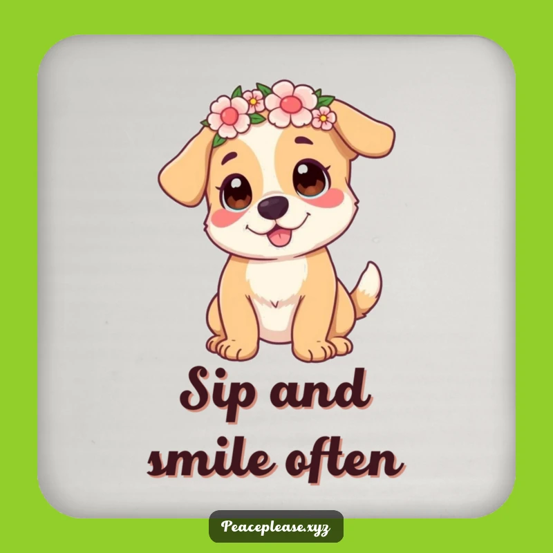 Funny Dog Coaster: Happy Protection, Hilarious Table Decor