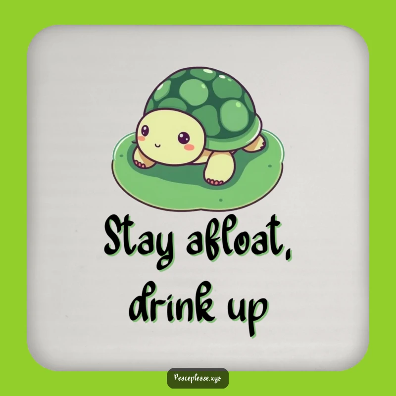Funny Turtle Coaster: Peaceful Protection, Hilarious Table Decor