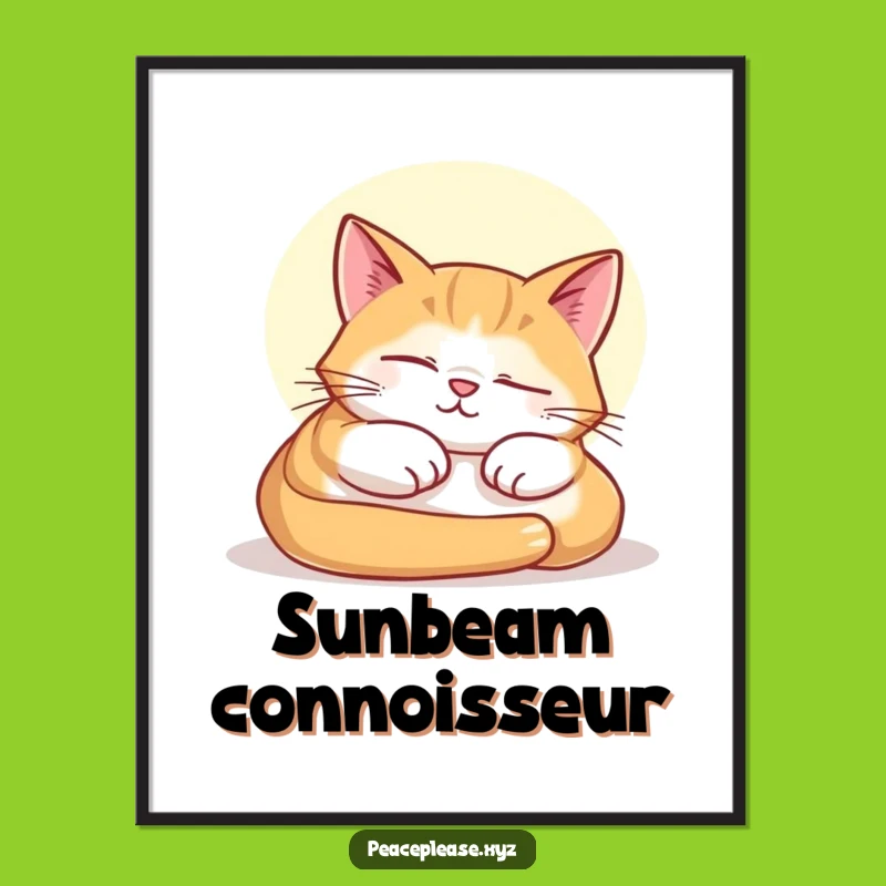 Funny Cat Nap Poster: Decorate with Relaxation and this Hilarious Feline Design