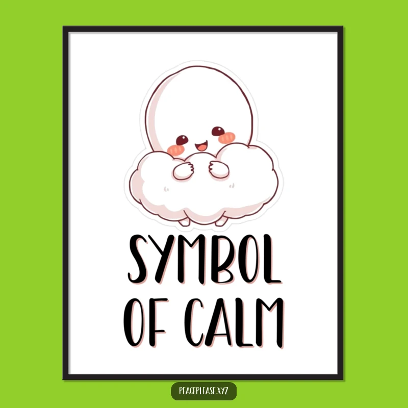 Funny Peace Cloud Hug Poster: Decorate Your Space with Serenity and Calm