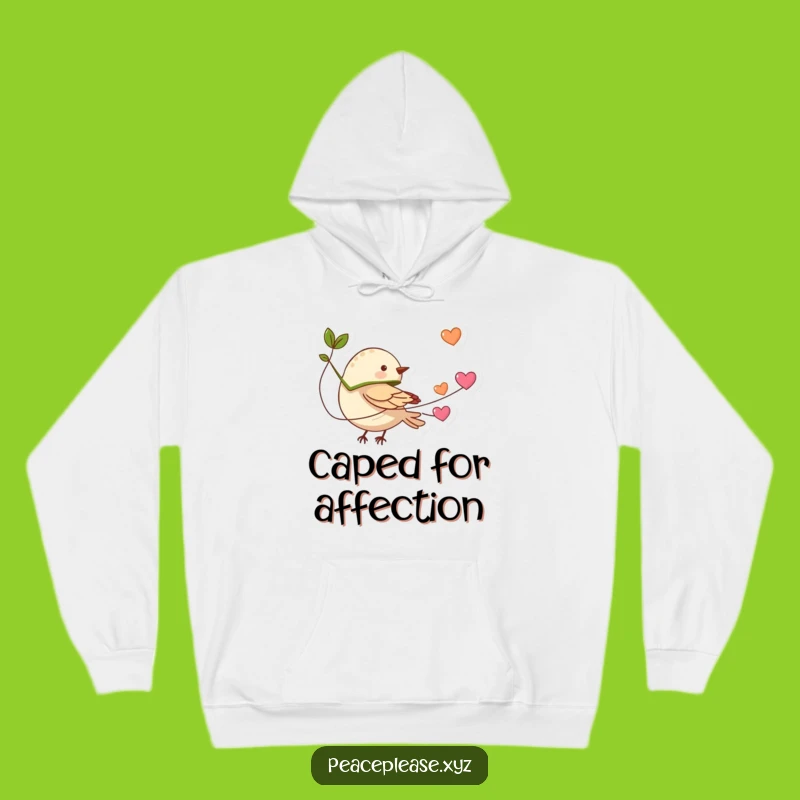 Funny Bird Heart Flight Hoodie: Cozy Tiny Hero Sweatshirt for Funny Gifts