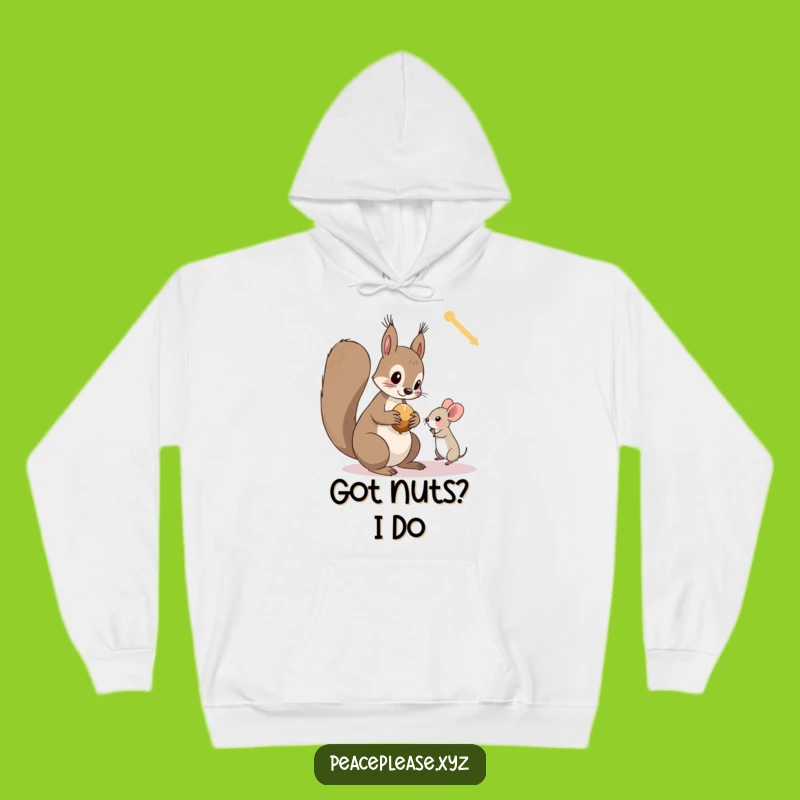 Funny Squirrel and Mouse Hoodie: Cozy Woodland Pals Sharing a Nut