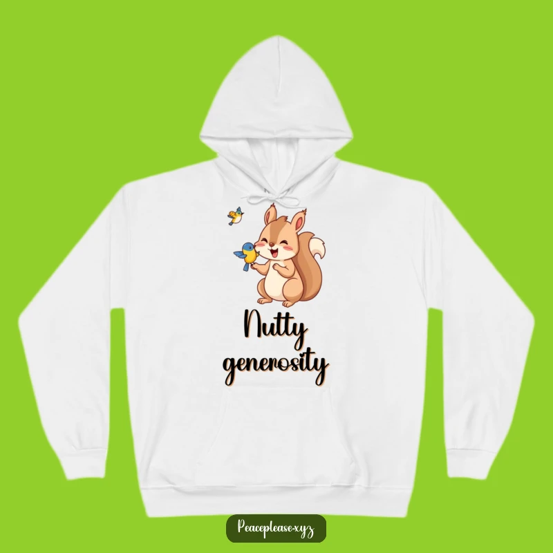 Funny Squirrel & Bird Hoodie: Cozy Hilarious Woodland Animal Apparel Gift!
