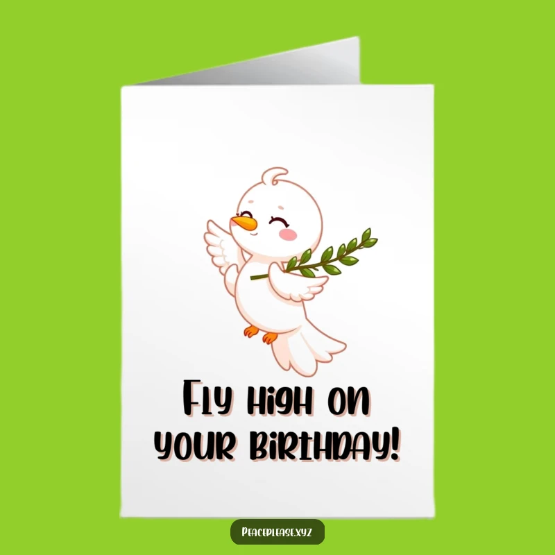 Free Printable Birthday Card: Dove Olive Branch Birthday Wishes