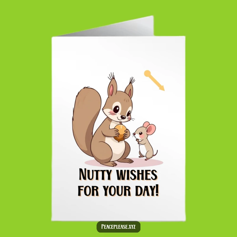Free Printable Funny Birthday Card: Curious Squirrel & Mouse - Hilarious Downloadable Gift