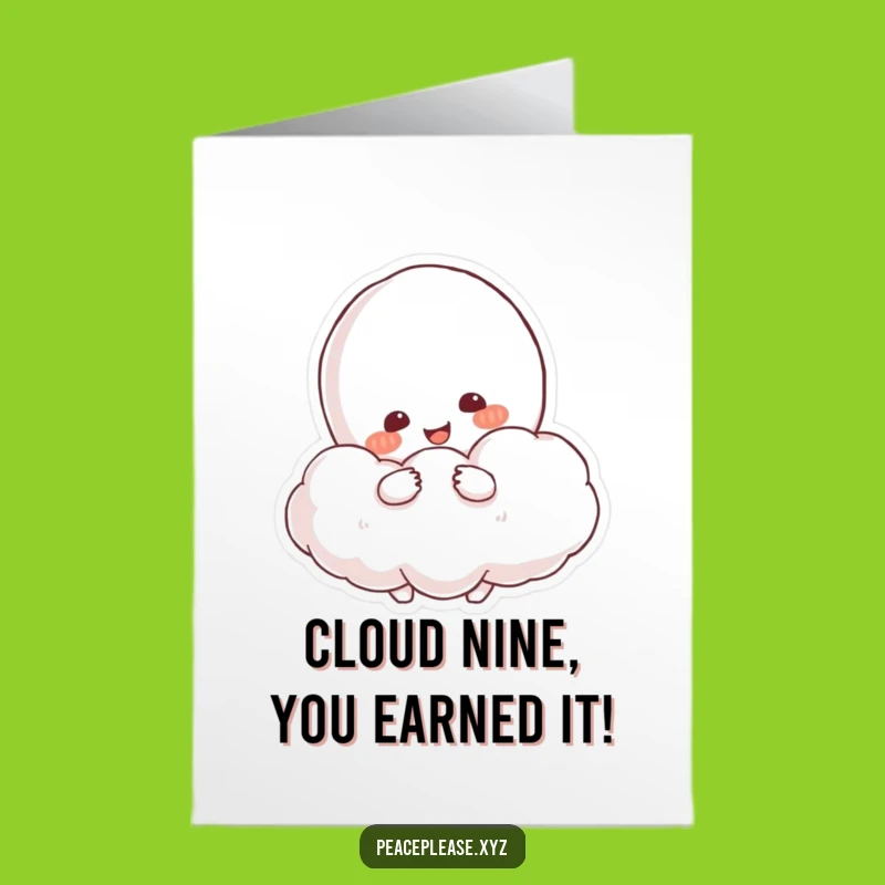 Free Printable Congrats Card: Peace Cloud for Your Achievements!