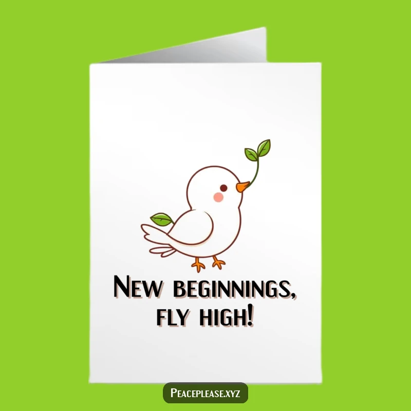 Free Printable Congrats Card: Dove of Achievement & Growth!