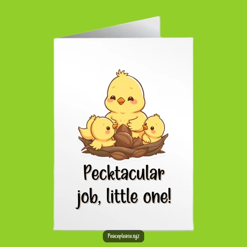 Free Printable Congrats Card: Happy Chicks - Adorable Downloadable Achievement Gift