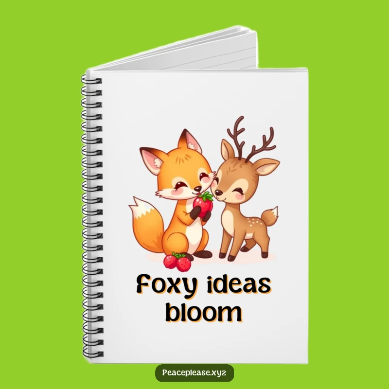 Funny Fox & Deer Notebook: Journal Woodland Adventures, Cute Stationery, Great Gift
