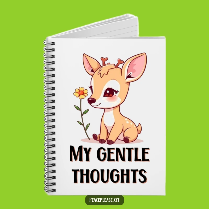 Gentle Deer Flower Notebook - Nature Journal, Ideal Thoughtful Gift for Notes