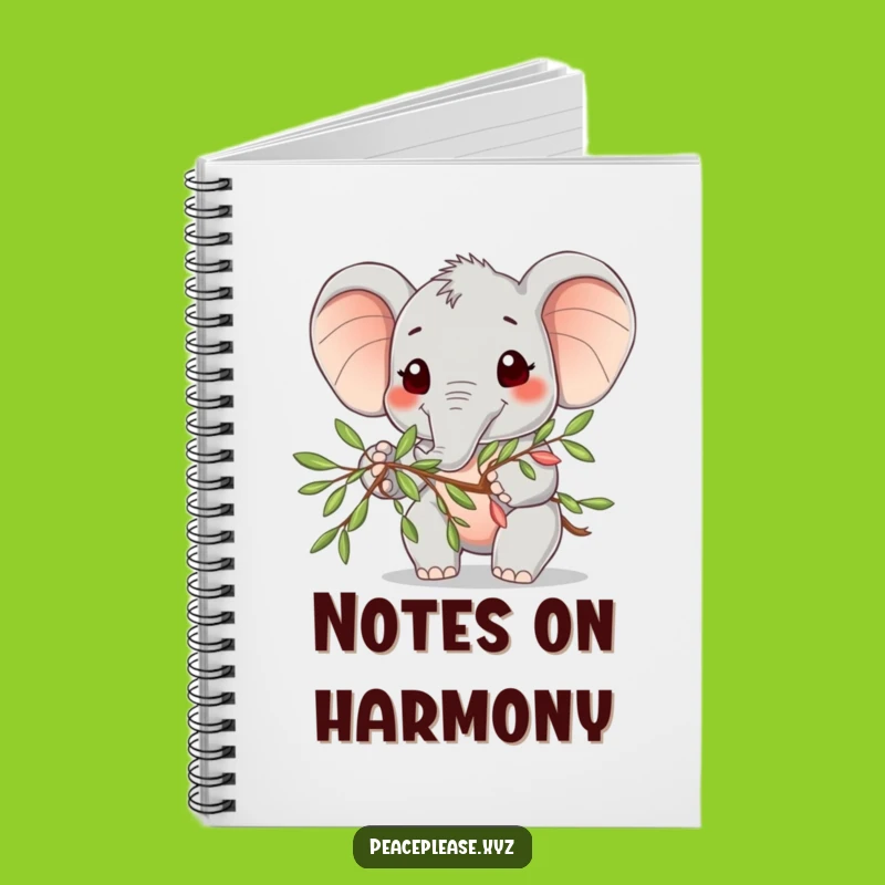 Funny Elephant Olive Branch Notebook: Journal Your Peaceful Thoughts with this Cute Book