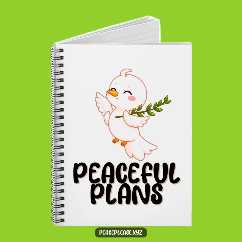 Funny Smiling Dove Notebook: Peace Olive Branch Journal
