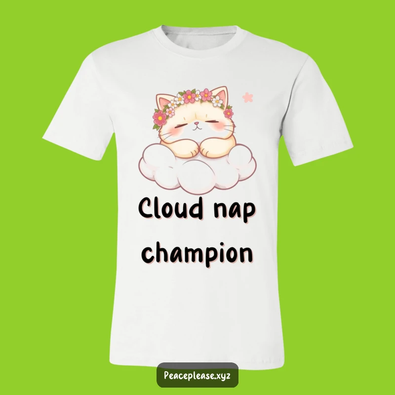 Funny Cat Cloud Nap T-Shirt: Cute Snoozing Feline Tee for Humorous Gifts