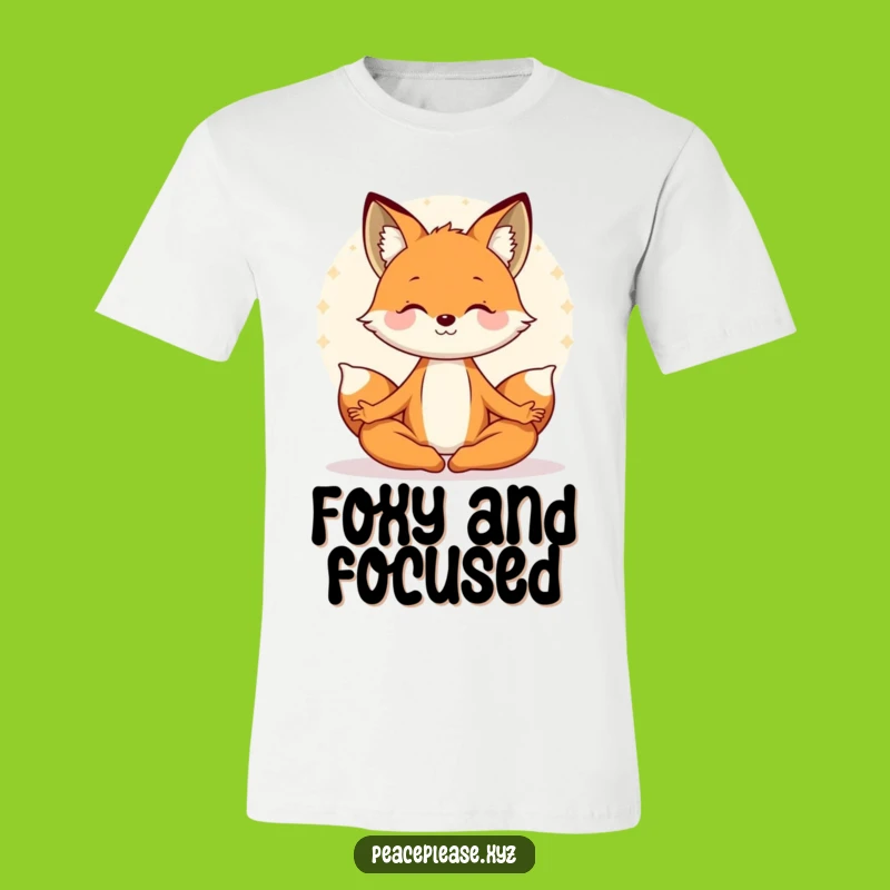 Funny Fox Meditation T-Shirt: Serene Aura Yogi, Perfect Peaceful Gift Tee