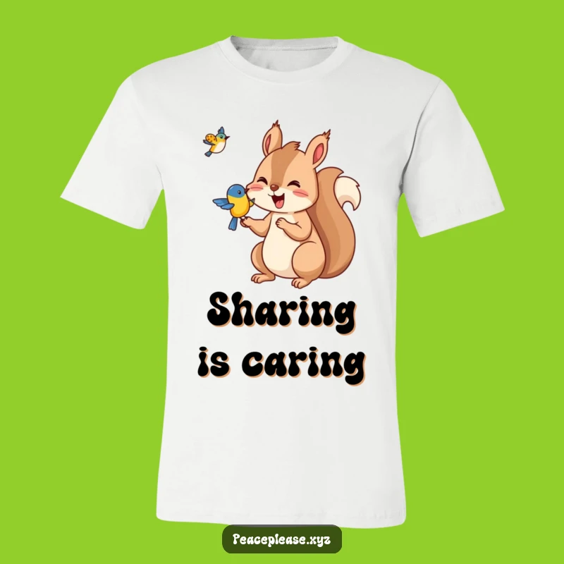 Funny Squirrel & Bird Tee: Hilarious Woodland Animal T-Shirt for Great Gift!