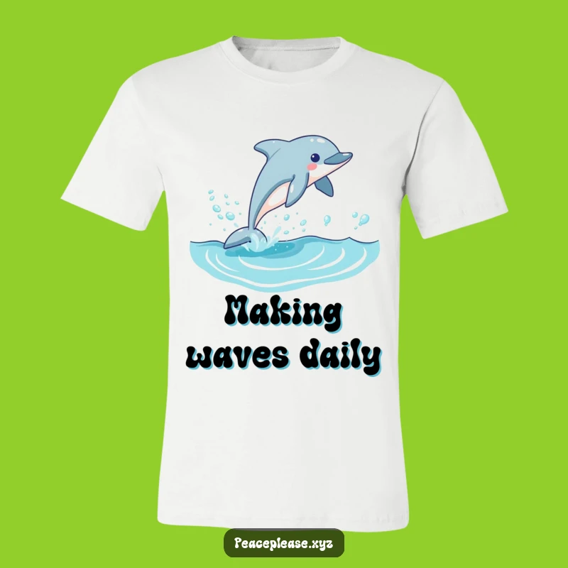 Funny Dolphin Wave Leap T-Shirt: Hilarious Ocean Animal Tee