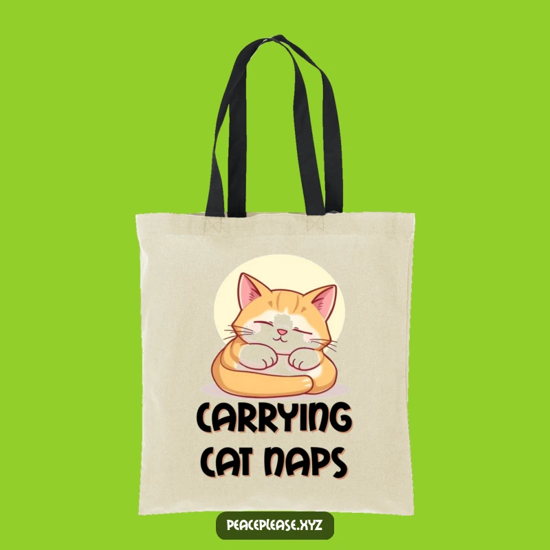 Funny Cat Nap Tote Bag: Carry Your Relaxation with this Hilarious Feline Design
