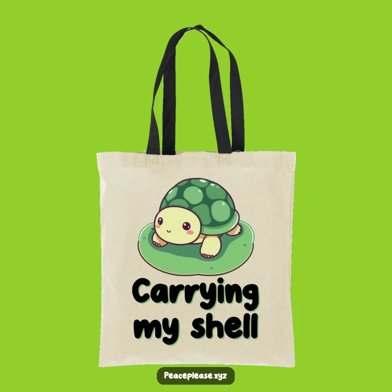 Funny Turtle Tote Bag: Peaceful Pace, Hilarious Accessory