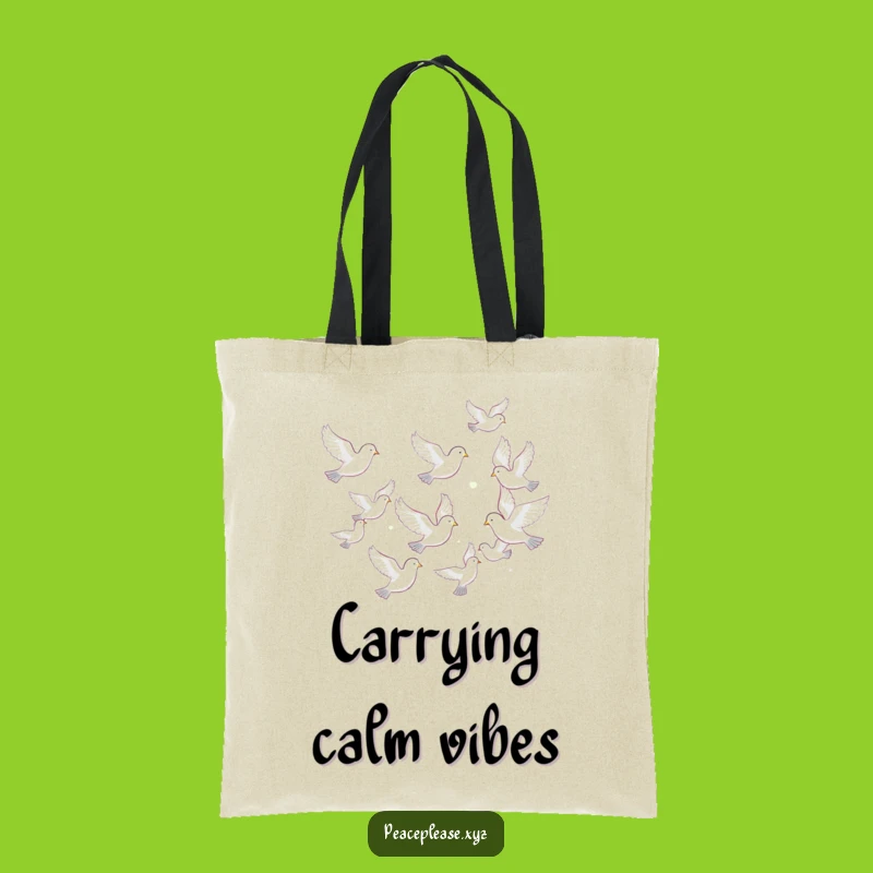 Funny Dove Flock Tote Bag: Carry Peace Wherever You Go, Cute & Funny Gift
