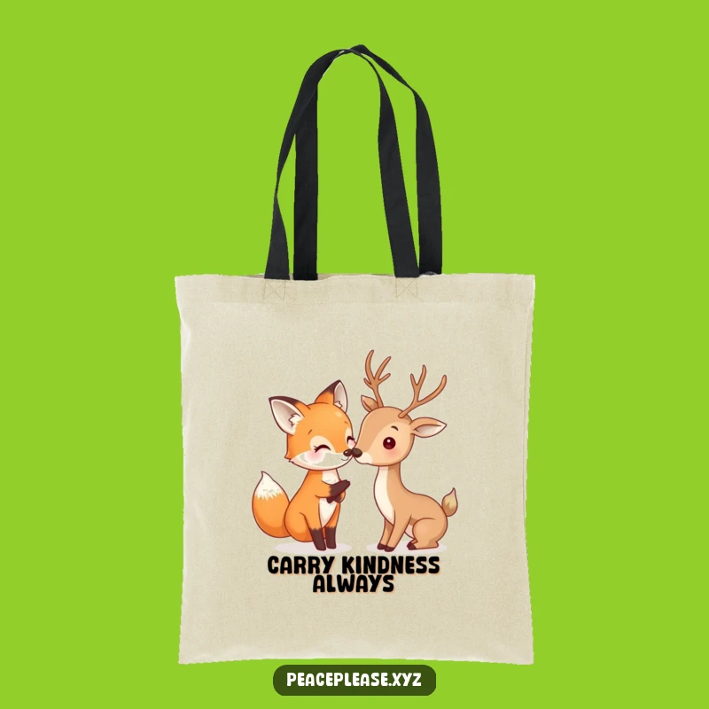 Funny Fox & Deer Tote Bag: Whimsical Woodland Carry-All for Nature Lovers!