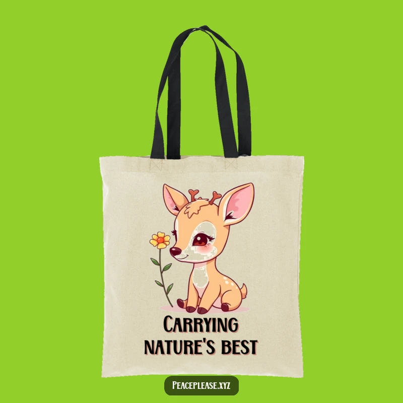 Gentle Deer Flower Tote Bag - Stylish Nature Bag, Ideal Thoughtful Gift Accessory